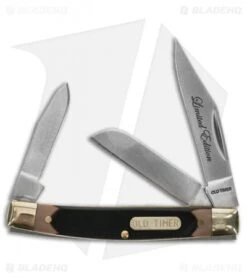 Old Timer Limited Edition 3-Piece Gift Set Fixed/Folders Black W/ Tin 11 Old Timer Limited Edition 3-Piece Gift Set Fixed/Folders Black W/ Tin -Schrade Old Timer 3 Piece Fixed Folders Saw Cut Handles Satin BHQ 123469 jr folding 1