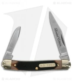 Old Timer Limited Edition 3-Piece Gift Set Fixed/Folders Black W/ Tin 12 Old Timer Limited Edition 3-Piece Gift Set Fixed/Folders Black W/ Tin -Schrade Old Timer 3 Piece Fixed Folders Saw Cut Handles Satin BHQ 123469 jr folding 2