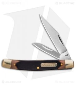 Old Timer Traditional Pocket Knife/Leather Keychain Set -Schrade Old Timer Trapper w Leather Keychain BHQ 123465 td knife