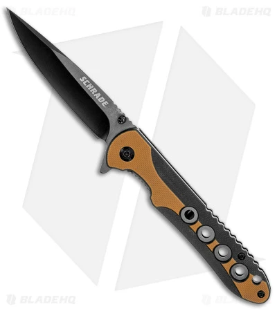 Schrade Ultra Glide 3.5" Liner Lock Knife Tan/Black (3.5" Black) 3 Schrade Ultra Glide 3.5" Liner Lock Knife Tan/Black (3.5" Black)