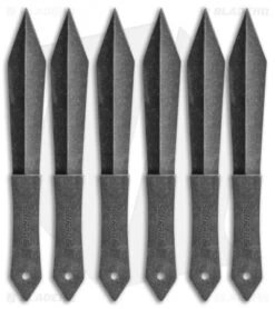 Schrade 6 Piece Throwing Knife Set W/ Nylon Sheath (Black Stonewash)