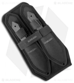 Schrade 6 Piece Throwing Knife Set W/ Nylon Sheath (Black Stonewash) -Schrade Schrade 6 piece throwing set nylon sheath black sw BHQ 62109 er sheath