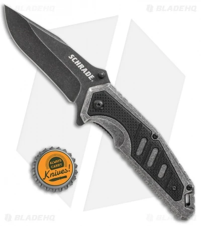 Schrade Blackwash Liner Lock Knife (3.25" Black SW) SCH507 5 Schrade Blackwash Liner Lock Knife (3.25" Black SW) SCH507 - Image 3