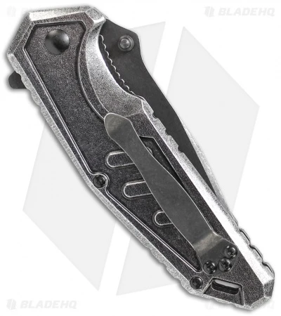 Schrade Blackwash Liner Lock Knife (3.25" Black SW) SCH507 4 Schrade Blackwash Liner Lock Knife (3.25" Black SW) SCH507 - Image 2