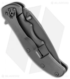 Schrade D2 Drop Point Frame Lock Knife Titanium (3.375" Gray) SCH600Ti -Schrade Schrade D2 Drop Point Ti Gray SCH600Ti BHQ 21968 jr side