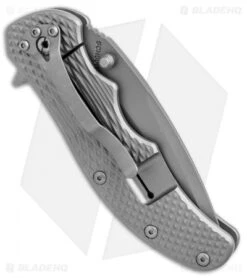 Schrade D2 Drop Point Frame Lock Knife Titanium (3.375" Gray) SCH601Ti -Schrade Schrade D2 ti gray BHQ 21969 er side