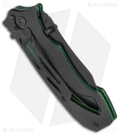 Schrade EDC Liner Lock Knife Aluminum Black (3.3" Black) SCP17-32 -Schrade Schrade EDC Aluminum Black Green Black SCP17 32 BHQ 75994 jr side