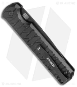 Schrade Alpha Entice Automatic Button Lock Knife Black G-10 (3.5" Black) -Schrade Schrade Entice Auto Black G 10 Black BHQ 140054 jr side