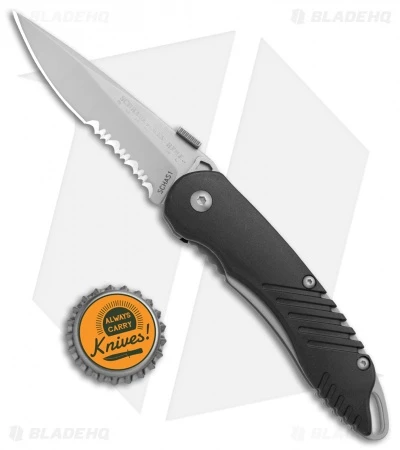 Schrade Extreme Survival Spring Assisted Knife Black ABS (3" BB Serr) SCHAS1 6 Schrade Extreme Survival Spring Assisted Knife Black ABS (3" BB Serr) SCHAS1 - Image 4