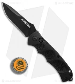 Schrade Extreme Survival Spear Point Automatic Knife (3.25" Black) SC60B -Schrade Schrade Extreme Survival black BHQ 2747 er bottlecap