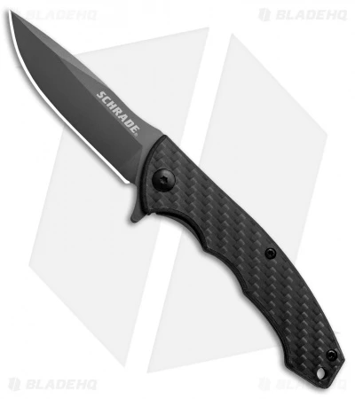 Schrade Frame Lock Flipper Knife Carbon Fiber/G-10 (2.75" Gray) 1084281 3 Schrade Frame Lock Flipper Knife Carbon Fiber/G-10 (2.75" Gray) 1084281