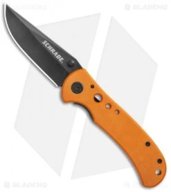 Schrade SCH1110 Liner Lock Folding Knife Orange (3.2" Black)