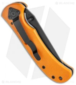 Schrade SCH1110 Liner Lock Folding Knife Orange (3.2" Black) 8 Schrade SCH1110 Liner Lock Folding Knife Orange (3.2" Black) -Schrade Schrade Folder Orange Black BHQ 77365 jr side