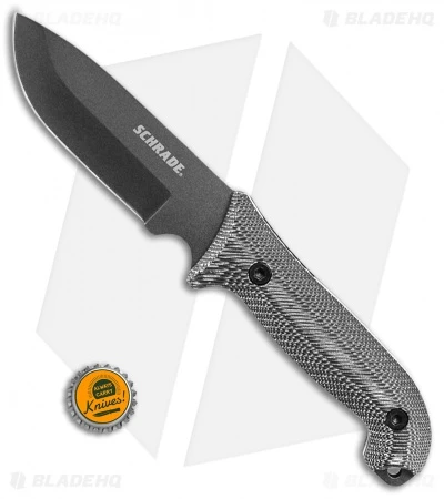 Schrade Frontier Full Tang Fixed Blade Knife Gray Micarta (5" Black) SCHF51M 5 Schrade Frontier Full Tang Fixed Blade Knife Gray Micarta (5" Black) SCHF51M - Image 3