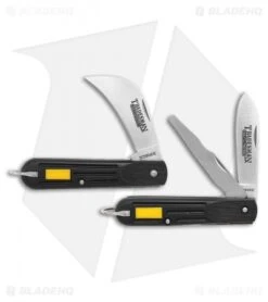 Schrade Imperial Tradesman Combo Folding Knives Black Plastic (Satin) IMPCOM10CP