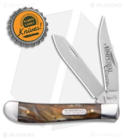 Schrade Imperial Trapper Knife 3.5" Amber Swirl IMP15T -Schrade Schrade Imperial Trapper Amber Swirl SS BHQ 22121 jr bottlecap