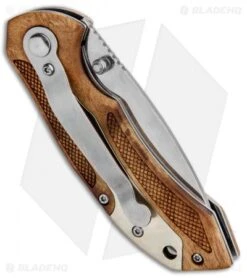 Old Timer Spring Assisted Knife Desert Ironwood (3" Mirror) -Schrade Schrade Ironwood SA with Inlay 901OT 1084275 BHQ 81275 jr side