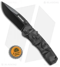 Schrade MAGIC Dual Action Spring Assisted Knife Black (3.375" Black) SCHA12B -Schrade Schrade MAGIC Dual Action SA Black Black SCHA12B BHQ 61996 jr bottlecap