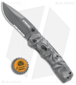 Schrade MAGIC Dual Action Spring Assisted Knife Gray (3.375" Gray Serr) SCHA12S 7 Schrade MAGIC Dual Action Spring Assisted Knife Gray (3.375" Gray Serr) SCHA12S -Schrade Schrade MAGIC Dual Action SA Gray Gray Serr SCHA12S jr bottlecap 1