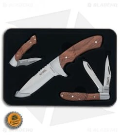 Schrade Old Timer 3-Piece Rosewood Knife Set W/Gift Tin 1130047 -Schrade Schrade OT 3 Piece Rosewood Gift Tin BHQ 116720 jr bottlecap