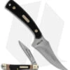 Old Timer Sharpfinger Fixed Blade Knife & Pocket Knife Combo - Black/Brown -Schrade Schrade OT Sharpfinger Folder BHQ 176488 jr