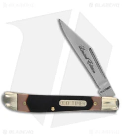 Old Timer Sharpfinger Fixed Blade Knife & Pocket Knife Combo - Black/Brown -Schrade Schrade OT Sharpfinger Folder BHQ 176488 jr folding