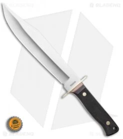 Schrade Old Timer Bowie Fixed Blade Knife Black/Tan (10" Satin) -Schrade Schrade Old Timer Bowie 1130045 BHQ 116098 LS Bottlecap