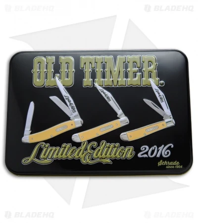 Schrade Old Timer Limited Edition Pocket Knife Gift Set Yellow (Set Of 3) 7 Schrade Old Timer Limited Edition Pocket Knife Gift Set Yellow (Set Of 3) - Image 5