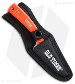 Schrade Old Timer Sharpfinger Fixed Blade Hunting Knife Orange (3.25" Satin) -Schrade Schrade Old Timer Sharpfinger orange satin BHQ 62079 er sheath