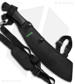 Schrade Parang Fixed Blade Machete Black TPE (13.5" Black) SCHPR1CP -Schrade Schrade Parang Machete Blk Blk SCHPR1CP BHQ 67508 jr sheath