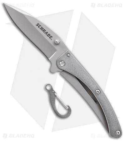 Schrade Pocket Protector Frame Lock Knife Gray (2.5" Bead Blast) 3 Schrade Pocket Protector Frame Lock Knife Gray (2.5" Bead Blast)