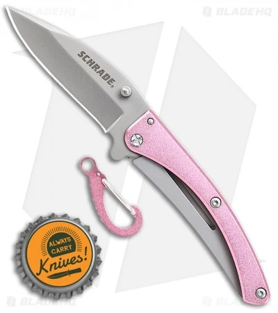 Schrade Pocket Protector Frame Lock Knife Pink (2.5" Bead Blast) 5 Schrade Pocket Protector Frame Lock Knife Pink (2.5" Bead Blast) - Image 3