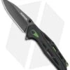 Schrade SCH U.G. Liner Lock Knife Green/Black (3.25" Black) 1100044 -Schrade Schrade SCH U.G. Liner Lock Knife Green Black Black BHQ 93632 kp open