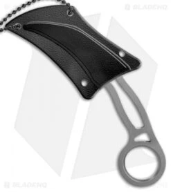 Schrade SCH111 Karambit Fixed Blade Neck Knife (3" Gray) -Schrade Schrade SCH111 karambit neck knife gray BHQ 61893 er sheath