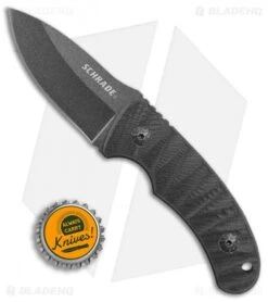 Schrade SCHF57 Full Tang Fixed Blade Knife Black G-10 (2.5" Black) 7 Schrade SCHF57 Full Tang Fixed Blade Knife Black G-10 (2.5" Black) -Schrade Schrade SCHF57 full tang black G10 black BHQ 62041 er size