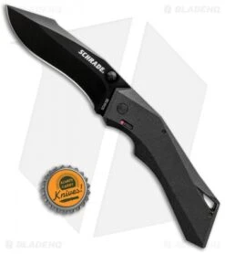 Schrade Shiznit MAGIC Spring Assisted Knife Black (3.375" Black) -Schrade Schrade Shiznit MAGIC SA Black Black SCHA13B BHQ 61999 jr bottlecap