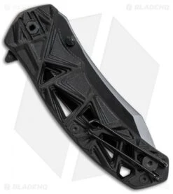 Schrade Shizzle MAGIC Spring Assisted Knife Black (3.375" Black) -Schrade Schrade Shizzle MAGIC SA Black Black SCHA11B BHQ 61991 jr side