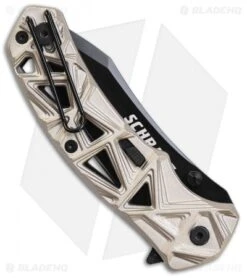 Schrade Shizzle MAGIC Spring Assisted Knife Champagne (3.375" Black) 7 Schrade Shizzle MAGIC Spring Assisted Knife Champagne (3.375" Black) -Schrade Schrade Shizzle MAGIC SA Champagne Black SCHA11C BHQ 61993 jr side clip