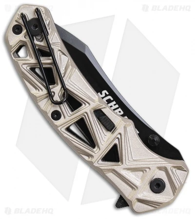 Schrade Shizzle MAGIC Spring Assisted Knife Champagne (3.375" Black) 4 Schrade Shizzle MAGIC Spring Assisted Knife Champagne (3.375" Black) - Image 2