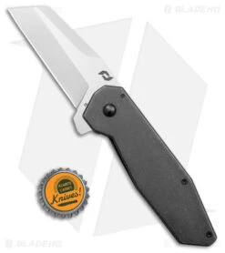 Schrade Slyte Frame Lock Knife Black Stainless Steel (3" Satin) -Schrade Schrade Slyte FL Black SS Satin BHQ 140060 jr bottlecap