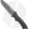 Schrade Full Tang Fixed Blade Knife Black TPE (4.5" Gray Serr) SCHF31S