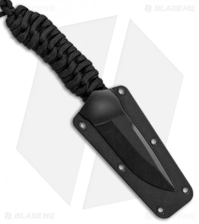 Schrade Full Tang Neck Knife Black Paracord (2.7" Black) SCHF46 4 Schrade Full Tang Neck Knife Black Paracord (2.7" Black) SCHF46 - Image 2