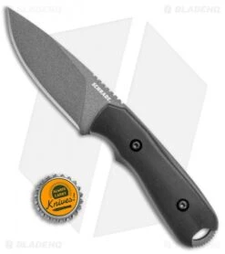 Schrade Mini Frontier Fixed Blade Knife Black Grivory (3.5" Black) -Schrade Schrade mini frontier black grivory black BHQ 62036 er size