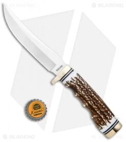 Uncle Henry Next Gen Fixed Blade Knife (4.8" Satin) 153UH -Schrade Uncle Henry Next Gen Stag Satin 153UH BHQ 93627 jr bottlecap