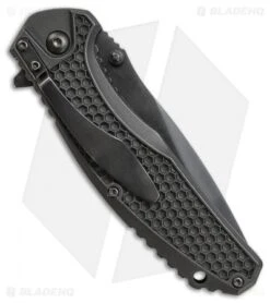 Schrade Liner Lock Knife Black ABS (3.25" Black) SCH002 -Schrade schrade blk abs SCH002 BHQ 61884 dl back