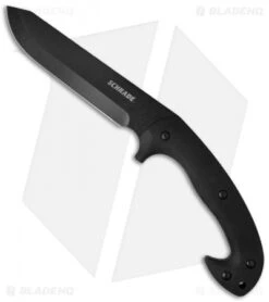 Schrade Frontier SCHF43 Jessica X Fixed Blade Knife Black TPE (9" Black)