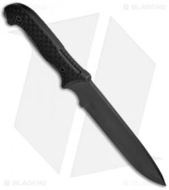 Schrade Frontier SCHF52 Fixed Blade Knife Black TPE (7" Black) 6 Schrade Frontier SCHF52 Fixed Blade Knife Black TPE (7" Black) -Schrade schrade fixed schf52 cm spine