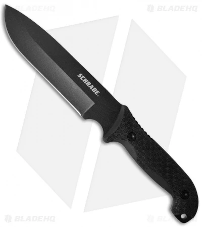 Schrade Frontier SCHF52 Fixed Blade Knife Black TPE (7" Black) 3 Schrade Frontier SCHF52 Fixed Blade Knife Black TPE (7" Black)