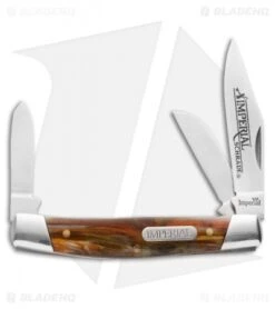 Schrade Imperial Stockman Knife 3.375" Amber Swirl IMP15S