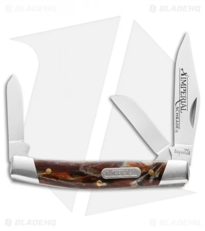 Schrade Imperial Stockman Knife 3.375" Red Swirl IMP16S 3 Schrade Imperial Stockman Knife 3.375" Red Swirl IMP16S